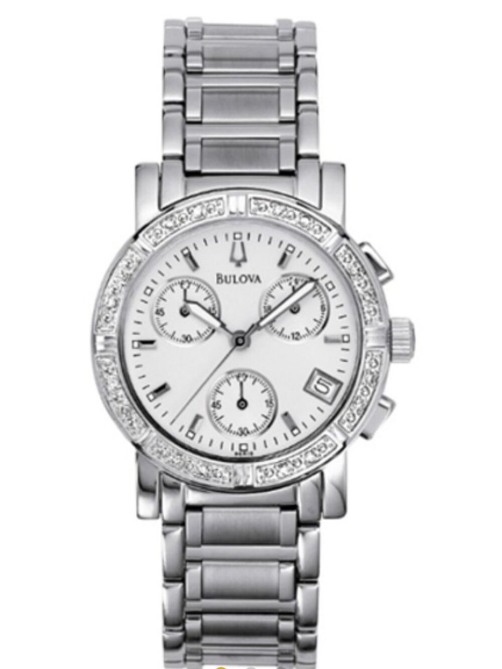 Bulova Women's Diamond Chronograph Watch (Model 96R19)